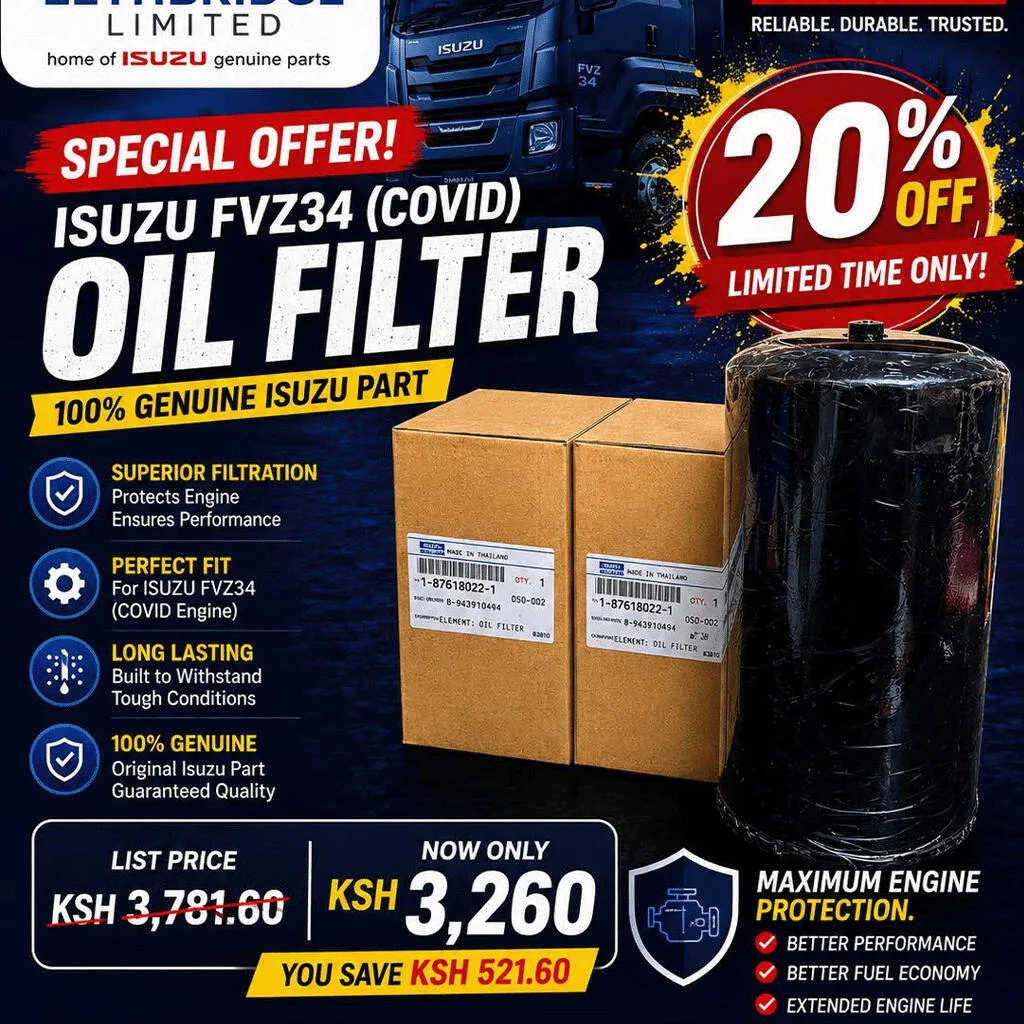 isuzu fvz34 covid oil filter